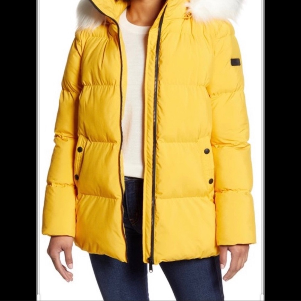 Sam Edelman Yellow Puffer Coat